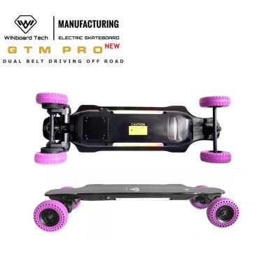 China Adult WINboard GTM OEM Version 180KV 1000W Belt Motor 36V 9AH Belt Motor Longboard PRO Dual Off Road Electric Skateboard for sale