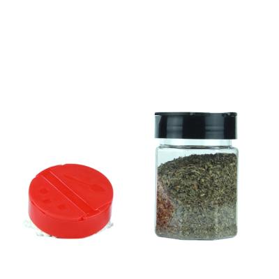 China High Quality Portable 200ml Octagonal Shape Herb And Spice Bottle Plastic Seasoning Shaker Jar Viable With Shake Top for sale