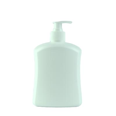 China New Design 500ml Personal Care 16oz HDPE Hand Sanitizer Empty White Flat Plastic Foam Pump Bottle With Pump For Shampoo Packaging for sale