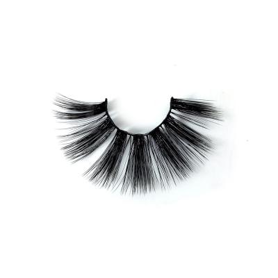 China Factory Direct Sale 23mm Long Natural Faux Mink Extra Fluffy Eyelashes Colorful Tapered 3d Eyelash for sale