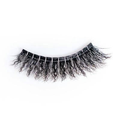 China Original Handmade Transparent Mink High-End Products Natural Long Wave Design Hair 5d Eyelashes Wholesale for sale