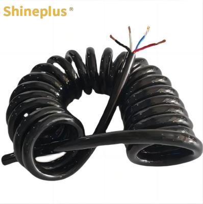 China TPU / PVC Copper Core Telescopic Spring Wire 2 Core 3 Core 4 Core 5 Core 1.5 2.5 4 Square Spiral Power Wire Slingshot Wi for sale