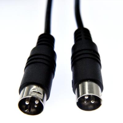 China Power Din OEM 3 Pin Mini Power Din Connector Male To Male Adapter Cable for sale