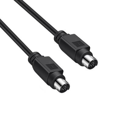 China Custom black mini male connector din 4 pin s-video cable 1.5 meter ps2 to pc adapter cable audio cables for sale