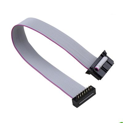 China COMPUTER Factory Custom 200MM IDC Ribbon Cable 2.54 Mm Pitch 14 Pin Flat Ribbon Cable Assembly for sale