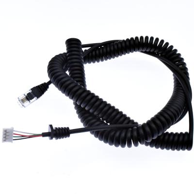 China High performance Car PH2.0 RJ11 to cable 4 wire spiral coil spring corespring cable for sale