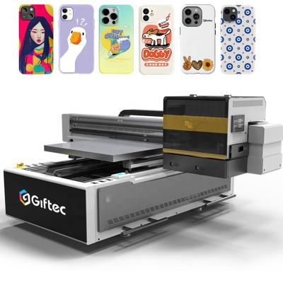 China Hotels High Quality large format uv flatbed printers Giftec 6090 a1 led uv printer for QR code sticker phone cover printing machine for sale