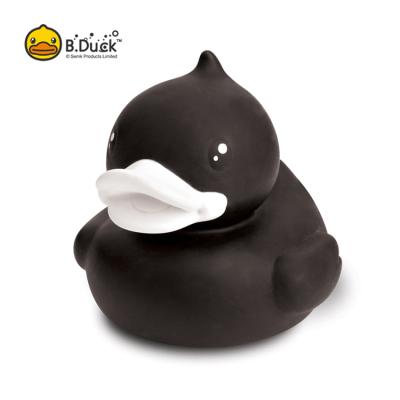 China Black Rubber Duck Bath Toy B. Duck Weighted Bath Duck Vinyl Material for sale