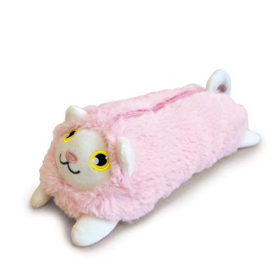 China Schools & Office Girls Pink Kawaii Creative Plush Cat Pencil Case For School for sale