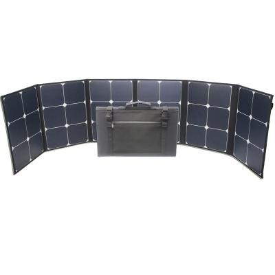 China Factory direct portable foldable solar panel charger 120W for solar power station battery 166mmx166mm for sale