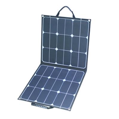 China 60W Portable Folding Folding Solar Panel Charger Output Dual USB For Car Battery Mobile Phones Outdoor Camping 166mmx166mm for sale