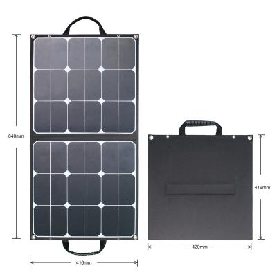 China Waterproof 900D Polyester ETFE Camping Cavaran For Portable Foldable 60w Solar Panel for sale