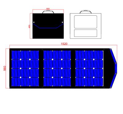 China 120W Solar Panel Foldable Solar Panel Charger Kits For Suaoki Goal Jackery Rockpals Zero Power Plant 166mmx166mm for sale