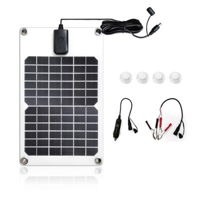 China Latest Version Slim Monocrystalline 5W Solar Panel Charger For Vehicles Car Boats Battery 166mmx166mm for sale