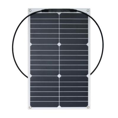 China High Efficiency 20W Semi Flexible Solar Panel For Camping Caravan RV Accessory 166mmx166mm China for sale