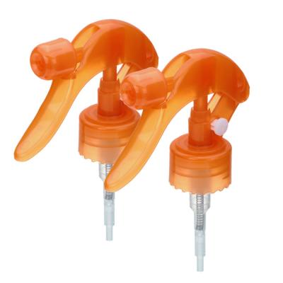 China Non spill best selling plastic sprayer triger pet bottle with orange mini head spout mini black triggerspray for sale