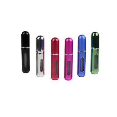 China Personal Care 5 8 10 15ml Colorful Aluminum Atomizer Mini Pen Spray Bottle Portable Perfume with Jet Pump for sale