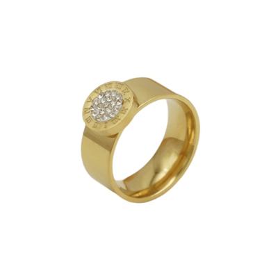 China Custom Made Environment Friendly 18k 14k Diamond Zircon Timeless European Trendy Gold Plated Cocktail Zircon Ring for sale