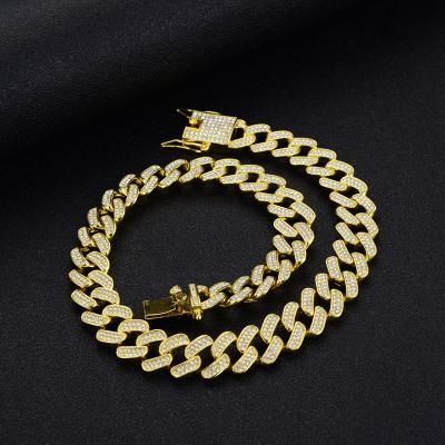 China Wholesale 18k 24k Chunky Cuban Link Women Chain Necklace Gold Plated Stainless Steel High Quality for sale