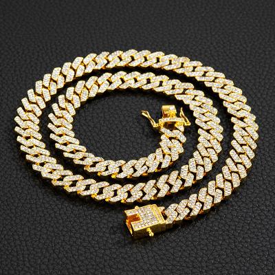 China Hot Selling Amazon Necklace 18k 24k Gold Plated Stainless Steel Chunky Cuban Link Women Chain High Quality For Men for sale