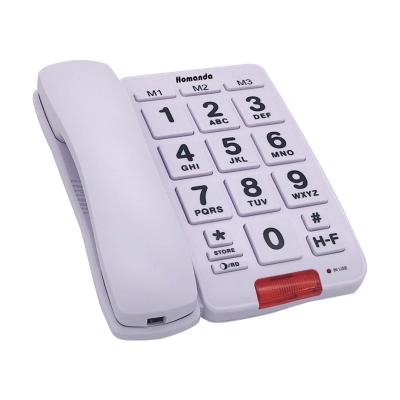 China Big Home/Office/Senior Button Tethered Phone For Elderly With Call ID Speed ​​Dial Alarm Function Land Line Phone For Seniors for sale