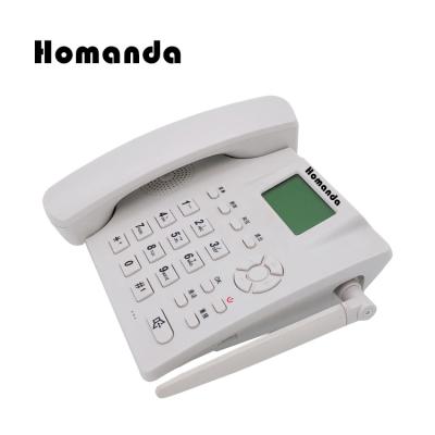 China Wireless Hotel GSM Desk Phone Fixed Home Office Sim Card Desk Phone SMS WIFI Phone HMD-1801FWP for sale