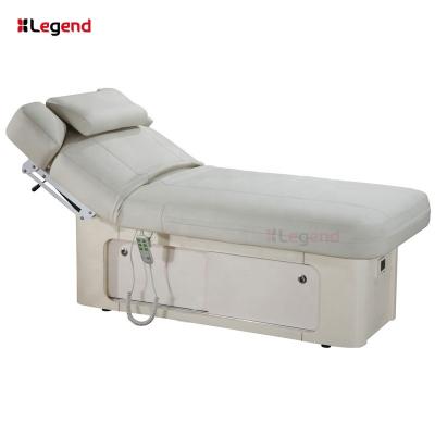 China Commercial Electric Massage Bed Bed SPA Salon Massage Table Furniture Synthetic Leather Treatment Table for sale