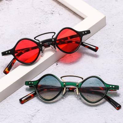 China Modern new hip sunglasses fashion hop sunglasses small frame punk personality men and women motorcycle border explosive sunglasses for sale