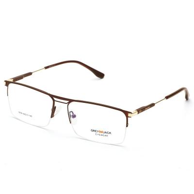 China For Eyewear Hot Sale Fashion Metal Frame Rimless Glasses Reading Glass Half Frames Optical Frames For Women Men for sale