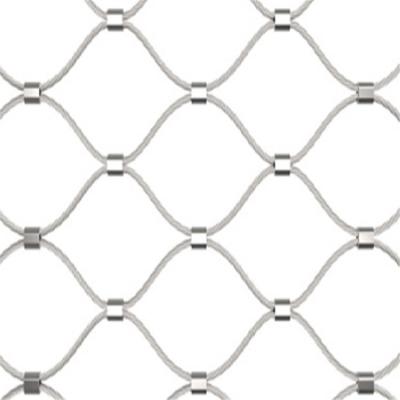 China 316 2.5cm High Strength Stainless Steel Mesh Ferrule Diamond For Stair Cable Railing for sale