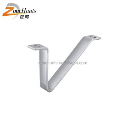 China Metal V-Shaped Chrome Sofa Leg Furniture Hardware Accessories Sofa Furniture Feet Special Modern Iron Design for sale