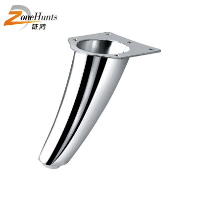 China SMOOTH Cheap Metal Furniture Leg Horn Sofa Foot Modern Heavy Duty Chrome Sliver Horn Shape Low Iron Sofa Legs for sale