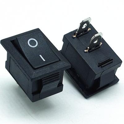 China HOT SELLING KCD11 Plastic+copper terminal on off 10*15 mm SPST 2 PIN Boat 3A 250V 2 way Rocker switch custom terminal cable for sale