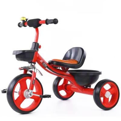 China Ride On Toy Cheap Comfortable Leather Seats Safety Balance Kids Bike Tricycle for sale