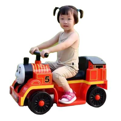 China Early Education Yes Early Education Toy Car Train Children's One-Click Four-Wheeled Toy Car Model With Music for sale