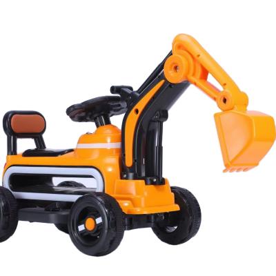 China Children's toy electric digging lifting four-wheel car arm truck education yes colorful light music first grade for sale