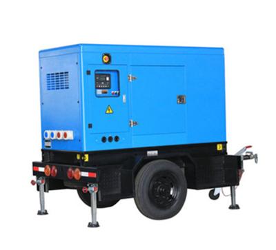 China Electrogene Power Generator 10kva 20kva 30kva Mobile Diesel Trailer Mobile Gensets With GNR Wheels for sale