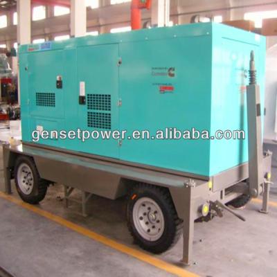 China 100kw To 400kw Silent Movable Trailer Genset 4wheel Type GNR for sale