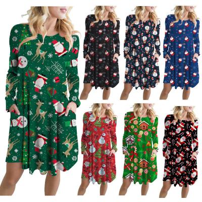 China QUICK DRY plus size new winter christmas cartoon print with pocket robe for women nightgown for sale