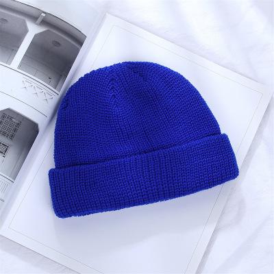 China breathable & Wholesale Fashion Solid Color Waterproof Knitted Unisex Hats Warm Double Knit Acrylic Beanie Hat for sale