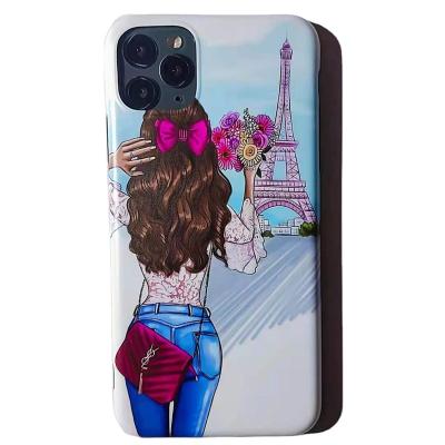 China Shockproof suitable for iphone12 case shell European and American fashion brand flower square inclusive with new bracket phone case for sale