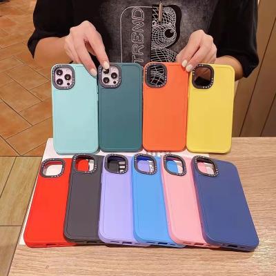 China New Design Logo Lens View Camera Custom Colorful Soft Silicone Shockproof Tpu Shockproof Phone Case For Iphone 13 pro max for sale