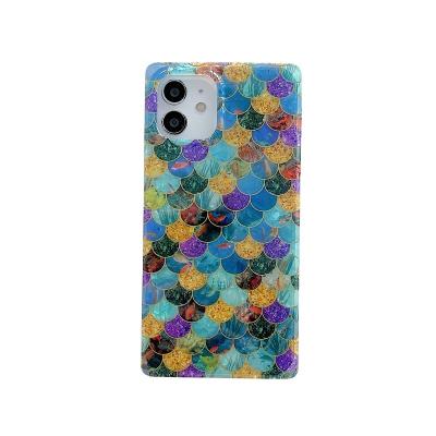 China 2021new hot sale shockproof products shape marble slim soft TPU case for apple phonecase glitter leather phonecase for sale