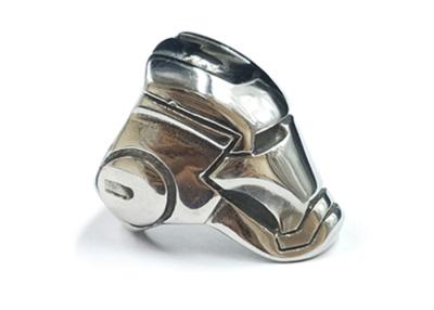 China Anillos del cráneo del acero inoxidable de Hiphop, anillos únicos del acero inoxidable del estilo locomotor en venta