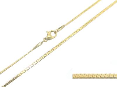 China Handmade 1.8mm Stainless Steel Curb Chain , Non Corrosive Cuban Link Gold Chain for sale