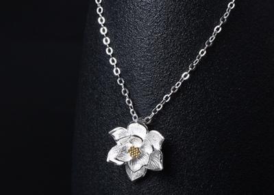 China Retro- Sterlingsilber-Lotus-Halskette, silberne Mode-Halskette für Frauen zu verkaufen