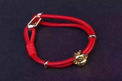 China Silkline Handmade DIY Sterling Silver Bangle Bracelets With Monkey Face Charms for sale