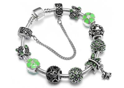 China Dragonfly Diamond Beaded Bracelet Pastoral Series Crystal Flower Bracelet for sale