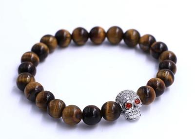 China Fashion Stainless Steel Skull Crystal Bracelet DIY Jewelry Colour Mixture Gemstone Beads for sale