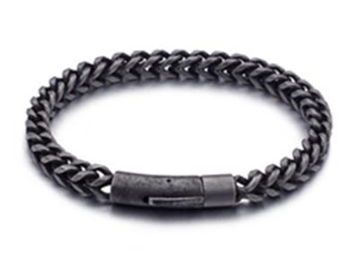 China Personality Retro H Hop Trend Men'S Stainless Steel Bracelet Titanium Steel Chain for sale